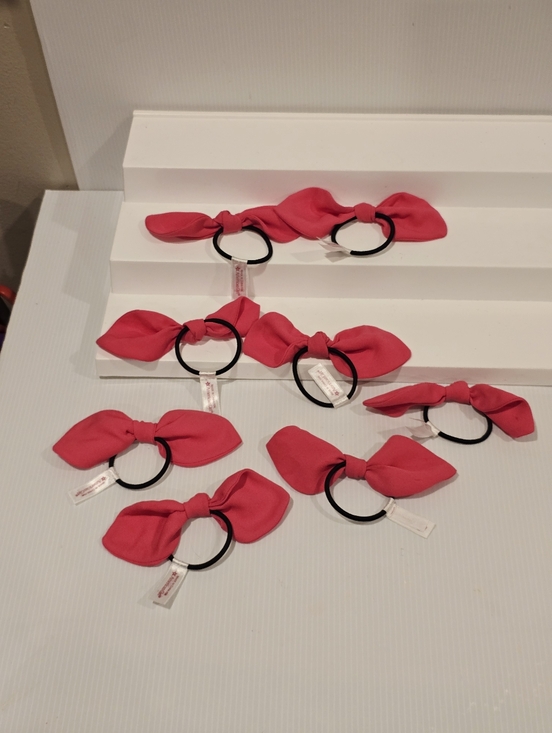 American Girl Other - American Girl Store Exclusive Cafe Doll Pink Hair Bow Ponytail Holders Tie Set